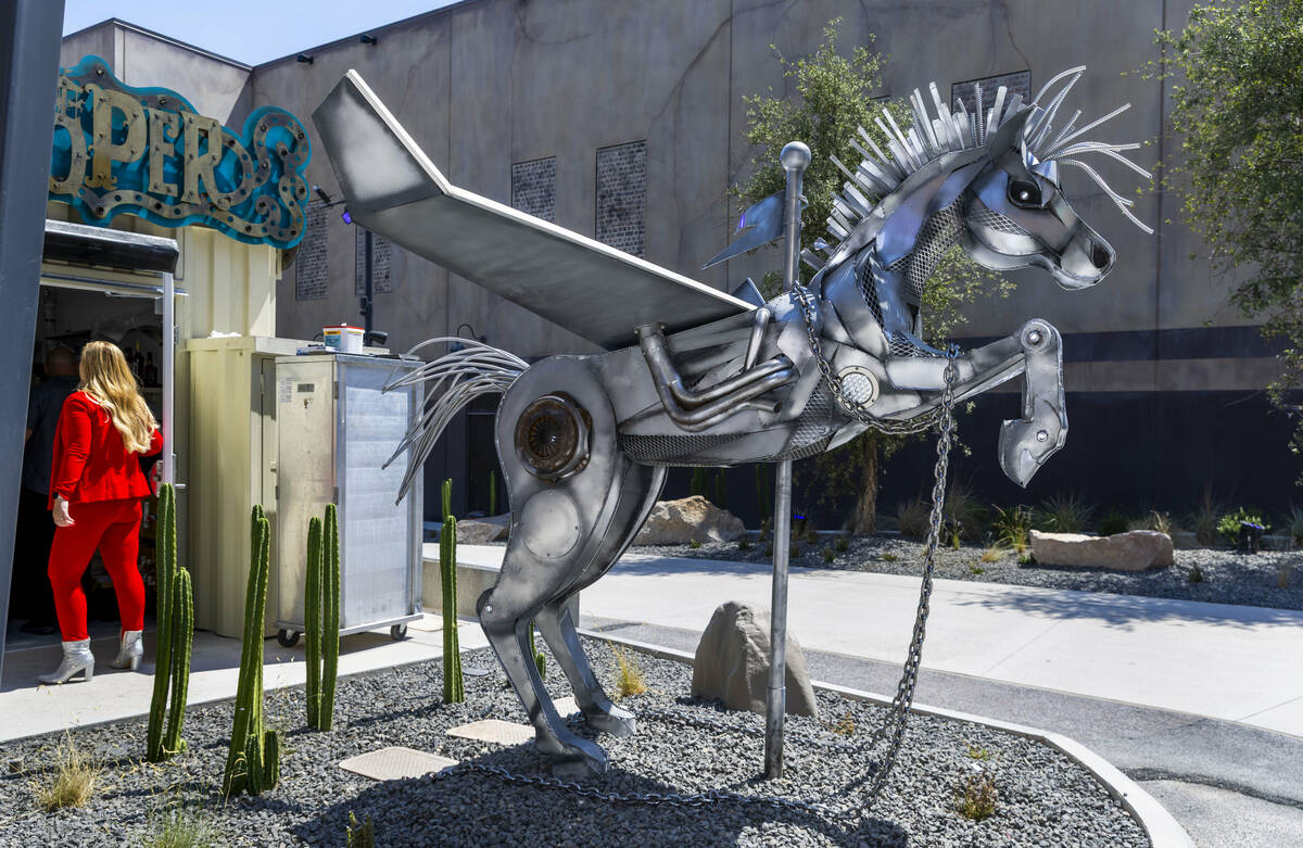 One of the new sculptures on display inside following the opening ceremony for Zone 2: The Term ...