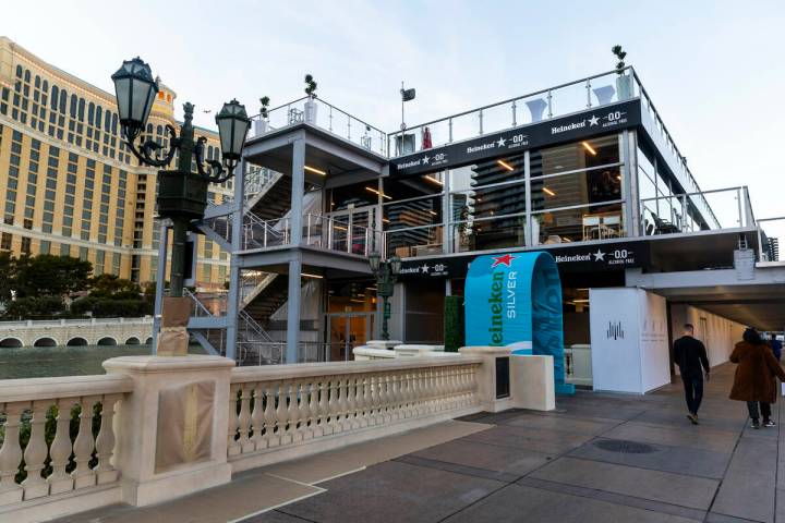 The Bellagio Fountain Club is preparing for the Formula 1 Las Vegas Grand Prix on Tuesday, Nov. ...