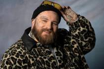 Teddy Swims poses for a portrait on Tuesday, Jan. 21, 2025, in New York. (AP Photo/Gary Gerard ...