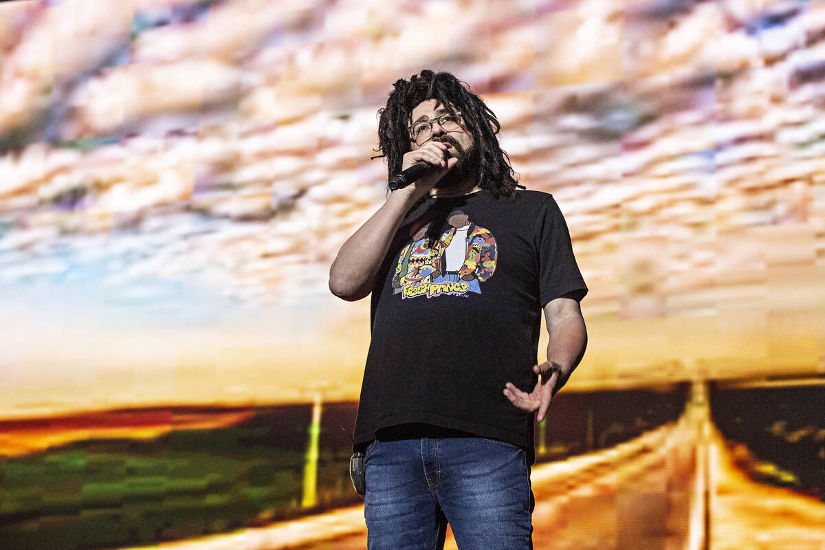 Adam Duritz of Counting Crows performs on stage at KAABOO Texas at AT&T Stadium on Sunday, ...