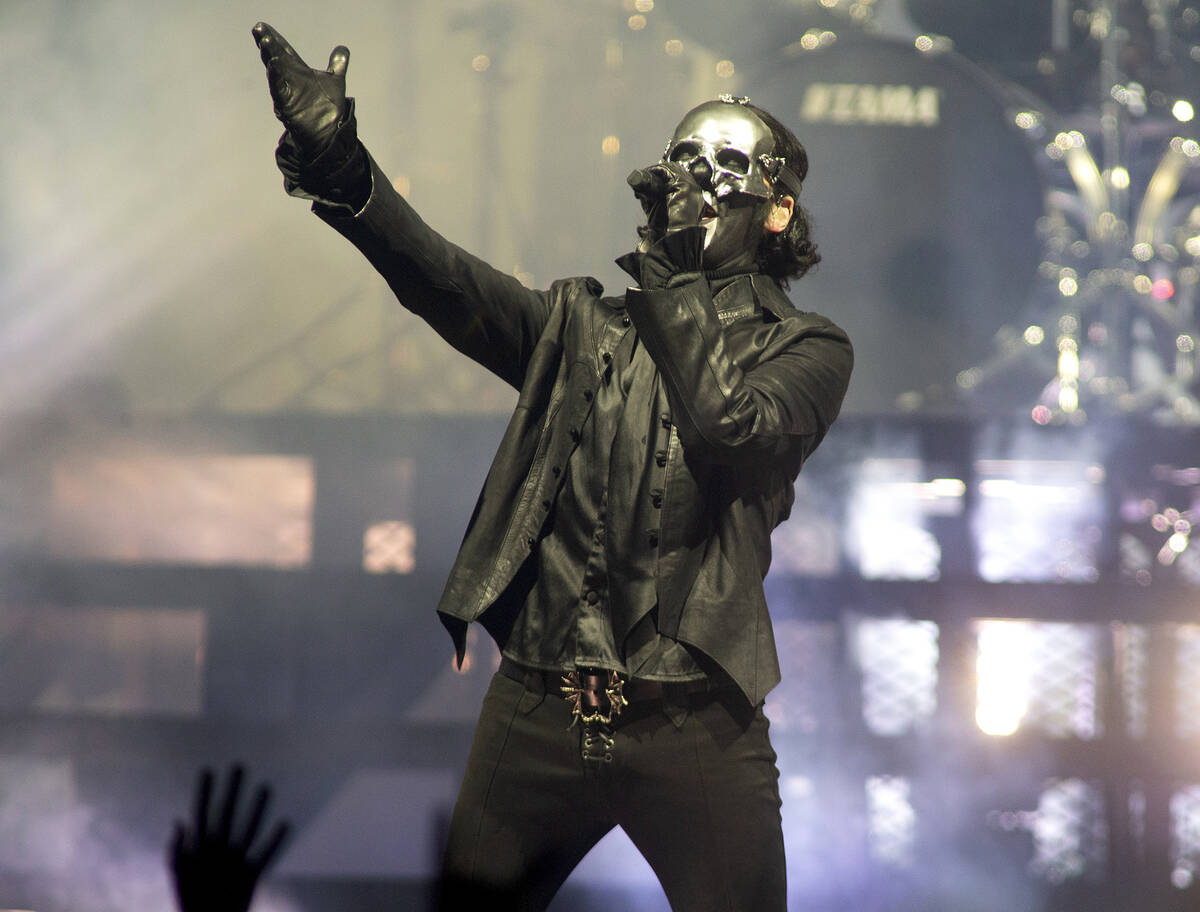 Tobias Forge as Papa V Perpetua performs with the band GHOST during their Skeletour World Tour ...