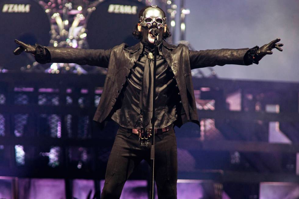 Tobias Forge as Papa V Perpetua performs with the band GHOST during their Skeletour World Tour ...