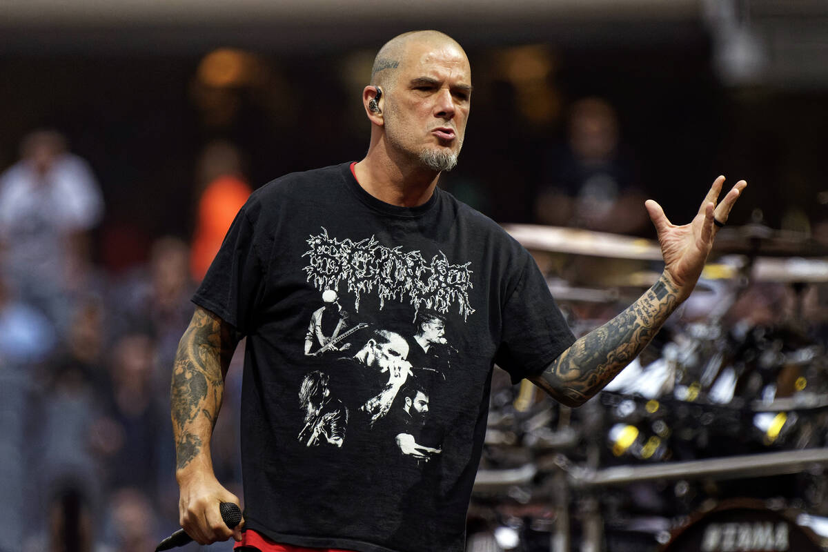Phil Anselmo of Pantera performs at Soldier Field on Friday, Aug. 9, 2024, in Chicago, Ill. (Ph ...