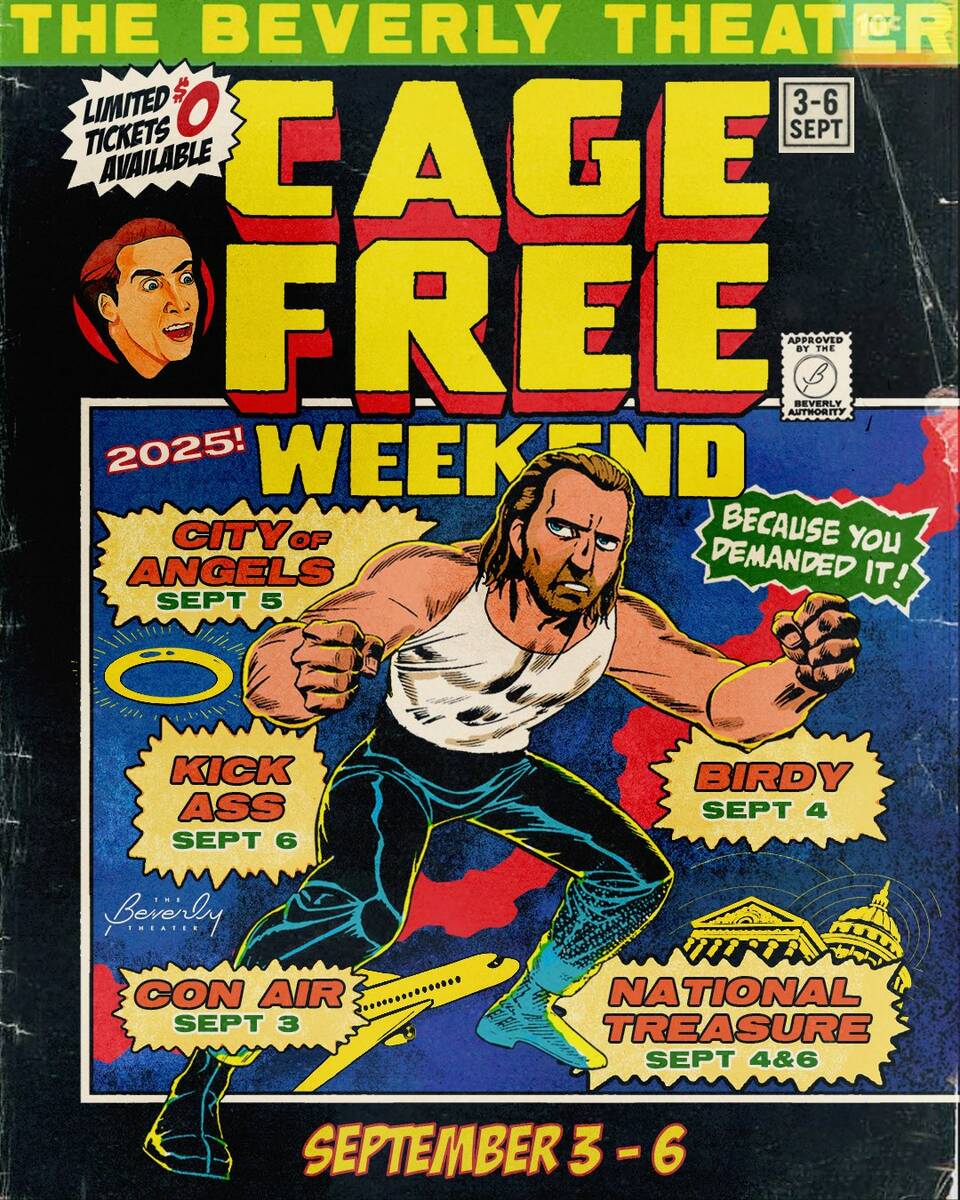 Flyer for Cage Free Weekend. (The Beverly Theater)