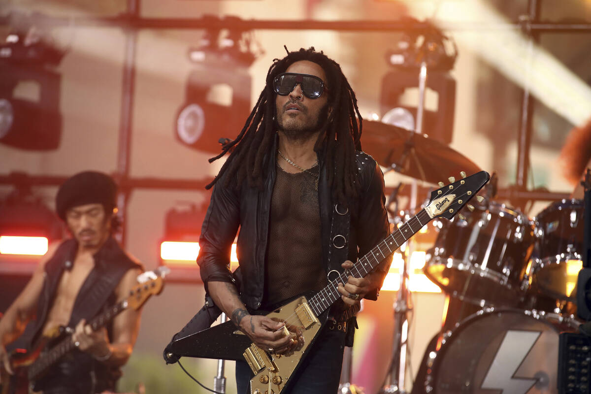 Musician Lenny Kravitz performs on NBC's Today show at Rockefeller Plaza on Thursday, Sept. 12, ...