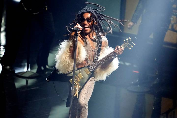 Lenny Kravitz performs during the MTV Video Music Awards on Wednesday, Sept. 11, 2024, at UBS A ...