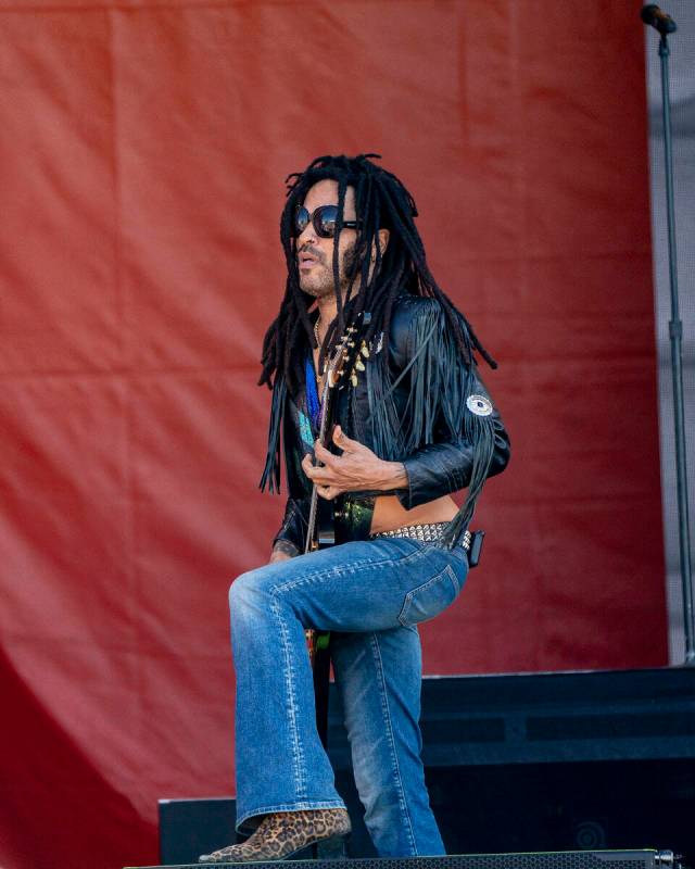 Lenny Kravitz performs during the second weekend of the New Orleans Jazz & Heritage Festiva ...
