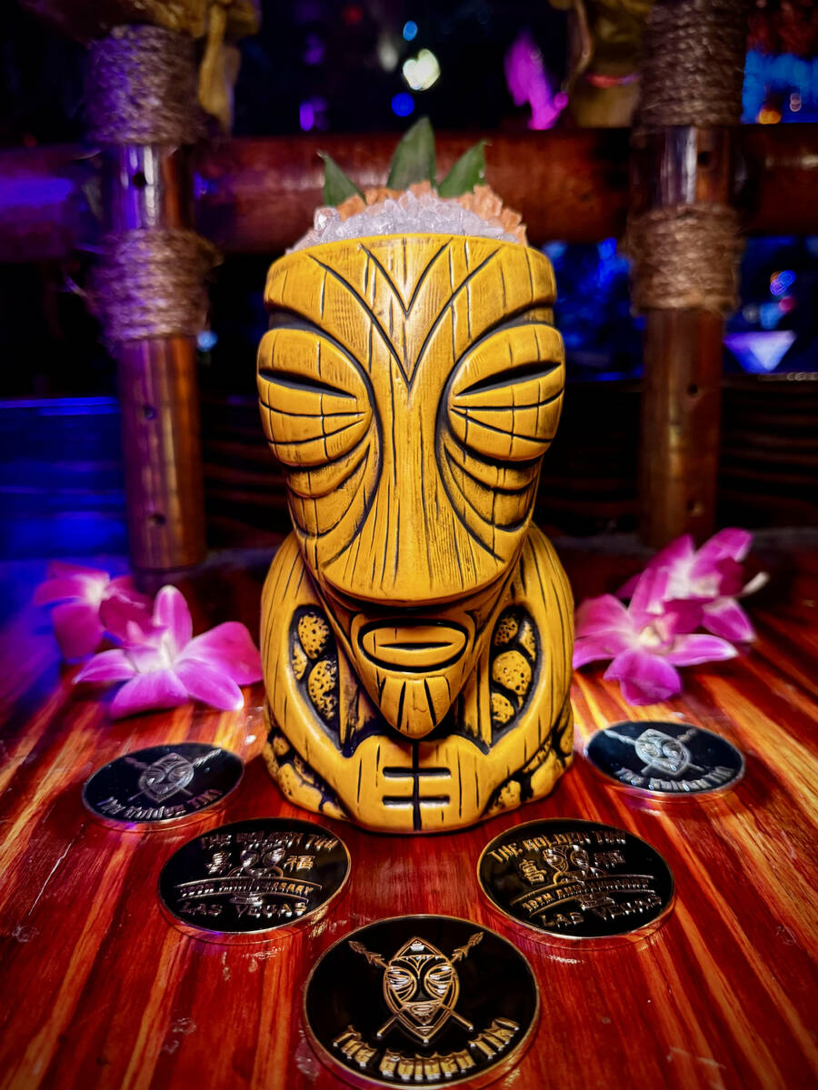 The Golden Tiki's 10-year anniversary cocktail is the self-titled "The Golden Tiki." (Tiki-Atta ...