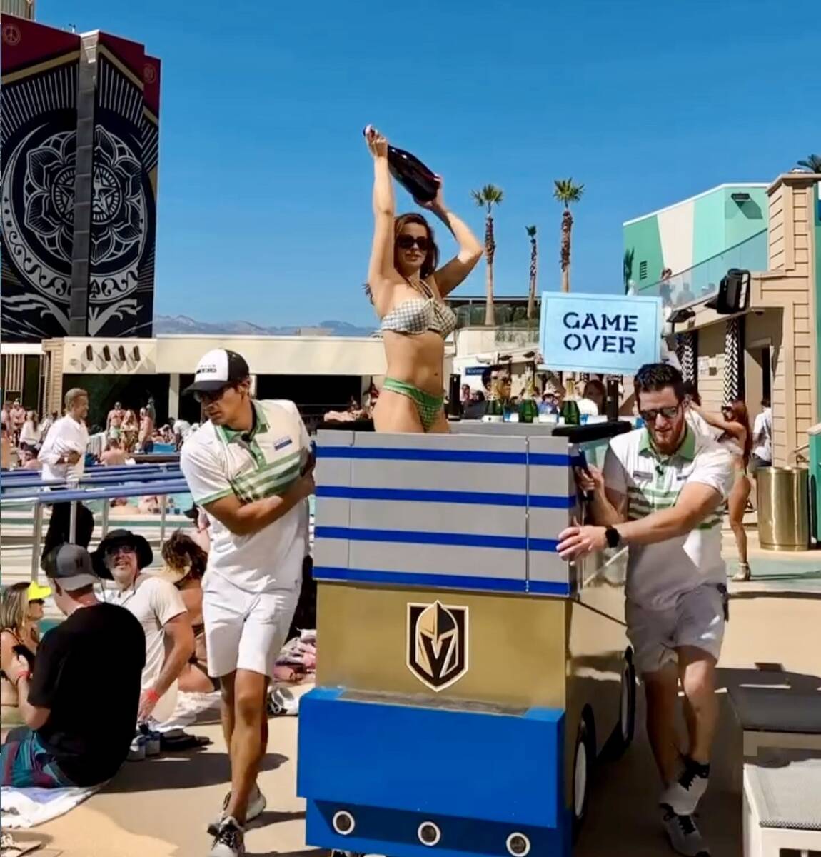 Some bottle service packages including The Champ Is Here are delivered via Zamboni at Stadium S ...