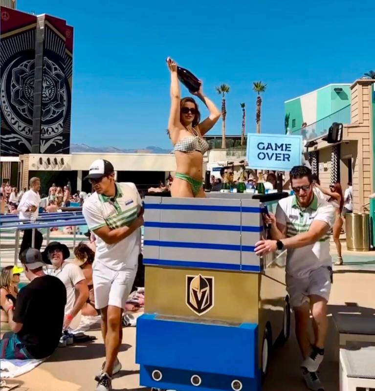 Some bottle service packages including The Champ Is Here are delivered via Zamboni at Stadium S ...