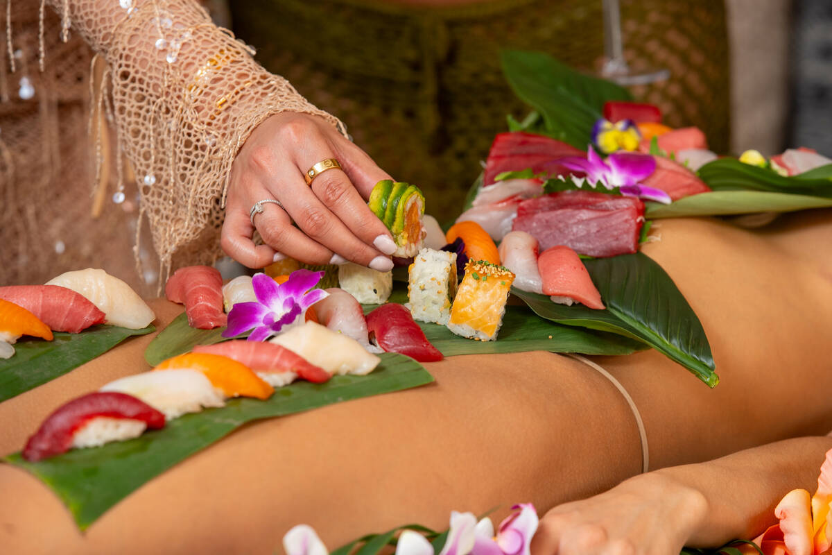 The sushi model service is part of the chef experiences program at Tao Beach. (Tao Group Hospit ...