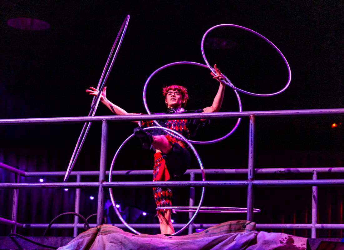 An acrobat performs for his life for Jack the Clown and his ring-mistress Chance along with oth ...