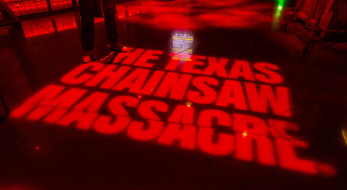 The Texas Chainsaw Massacre is one of four haunted houses on display during a first look tour a ...