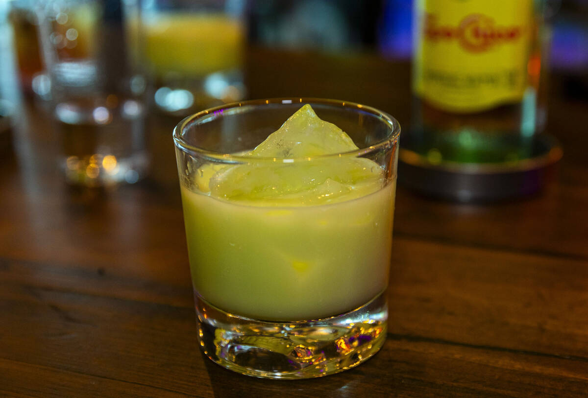 A Green Dredge drink is on the menu from the Premiere House restaurant during a first look tour ...