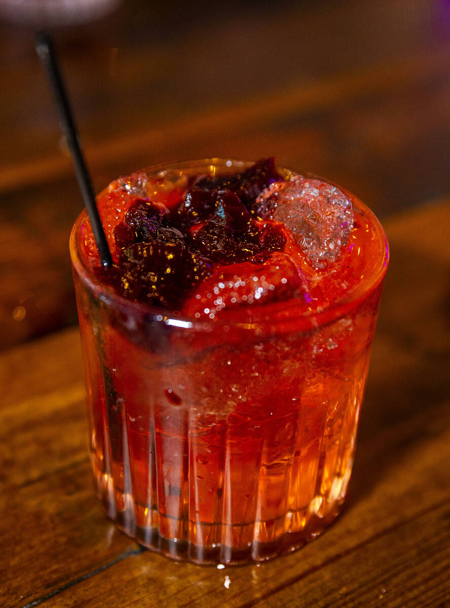 A Bloodsucker drink is on the menu from the Premiere House restaurant during a first look tour ...