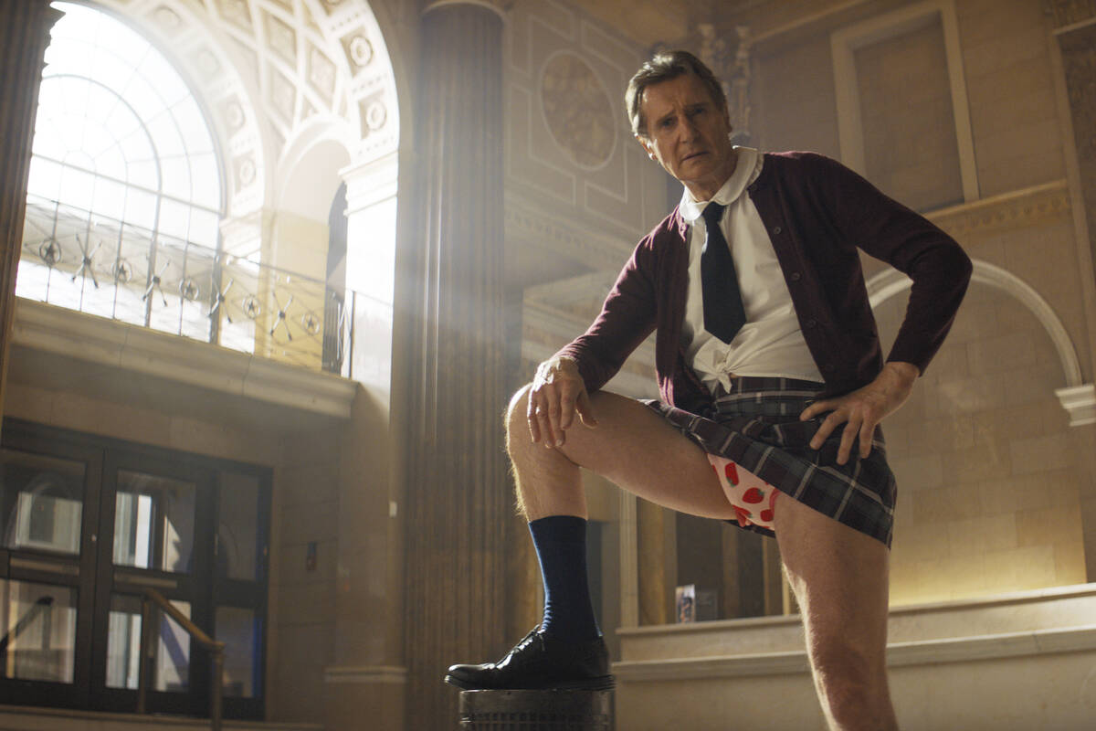 This image released by Paramount Pictures shows Liam Neeson in a scene from "The Naked Gun ...