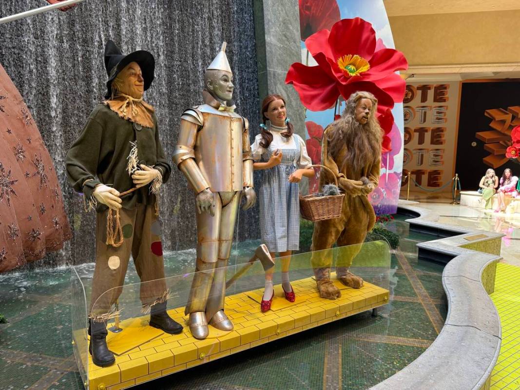 The new "Wizard of Oz at Sphere" art installation is shown at The Venetian's Waterfall Atrium o ...