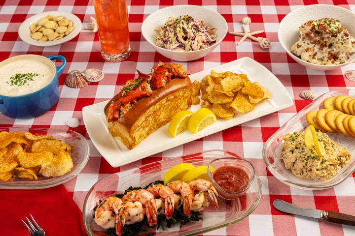 A spread from Nona's Lobster Shack, a pop-up restaurant that opened in summer 2025 at Fontaineb ...