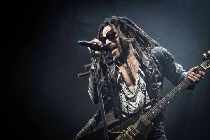 Lenny Kravitz plays the opener of "Blue Electric Light" at Dolby Live at Park MGM on Friday, Au ...