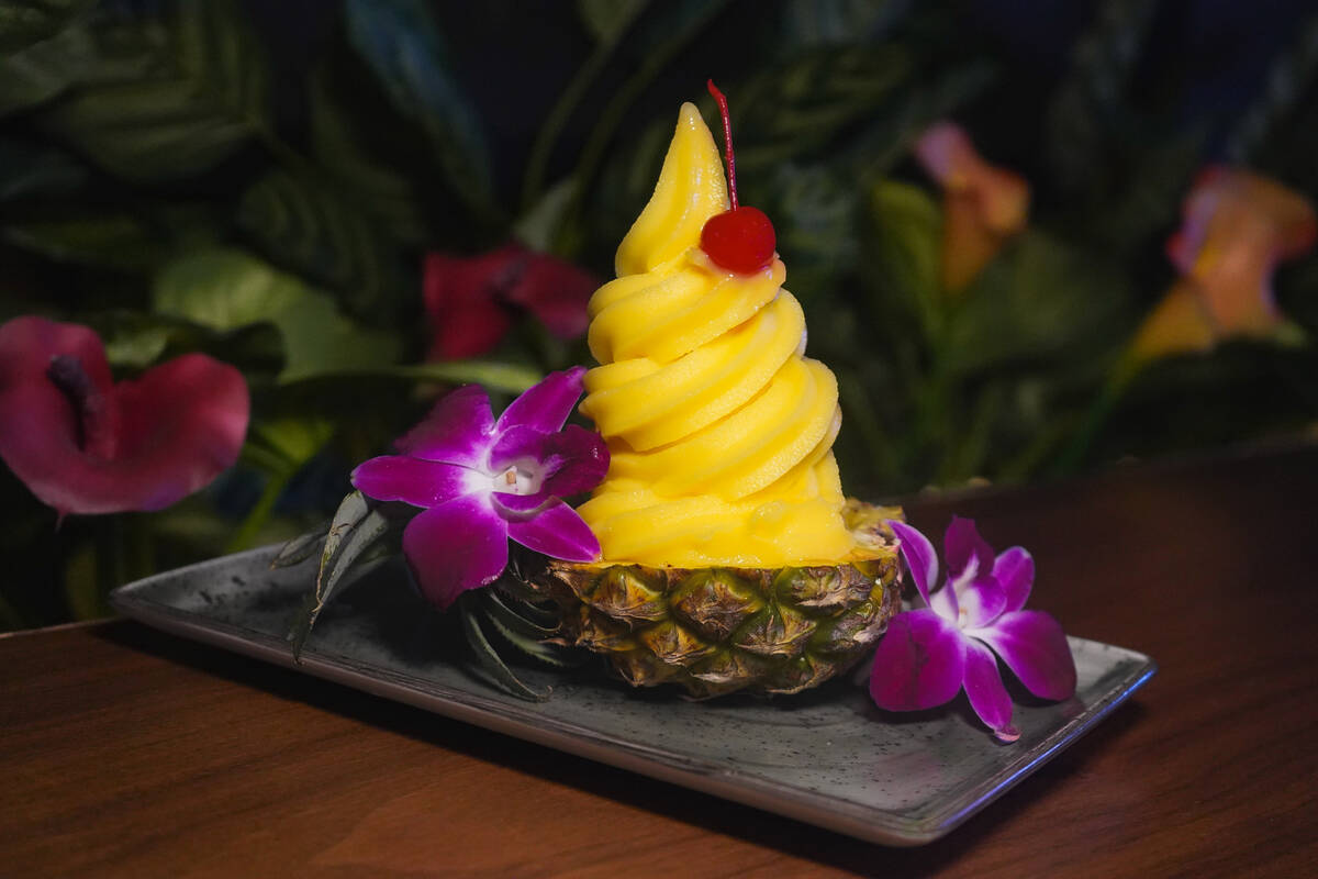 Dole Whip Pineapple from the three-course prix fixe deal for Nevada locals offered at Flanker K ...