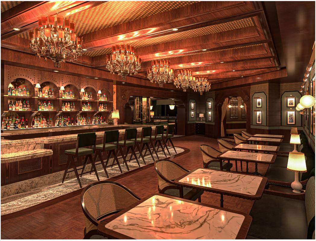 A rendering of the interior of Gymkhana, expected to open in fall 2025 in the former Julian Ser ...
