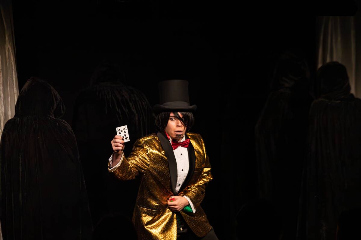 A scene from Spiegelworld's under-development magic parody, "Lady Magic," playing Edinbugh Fest ...