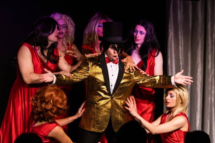 A scene from Spiegelworld's under-development magic parody, "Lady Magic," playing Edinbugh Fest ...
