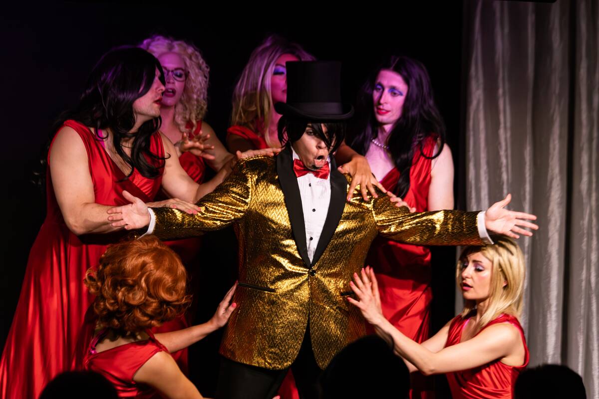 A scene from Spiegelworld's under-development magic parody, "Lady Magic," playing Edinbugh Fest ...