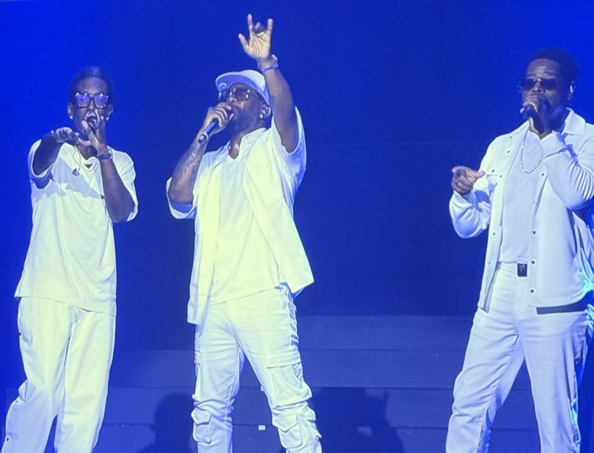 Shawn Stockman, Wanya Morris and Nathan Morris of Boyz II Men are shown in their return to the ...