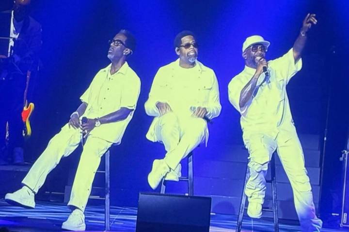 Shawn Stockman, Wanya Morris and Nathan Morris of Boyz II Men are shown in their return to the ...