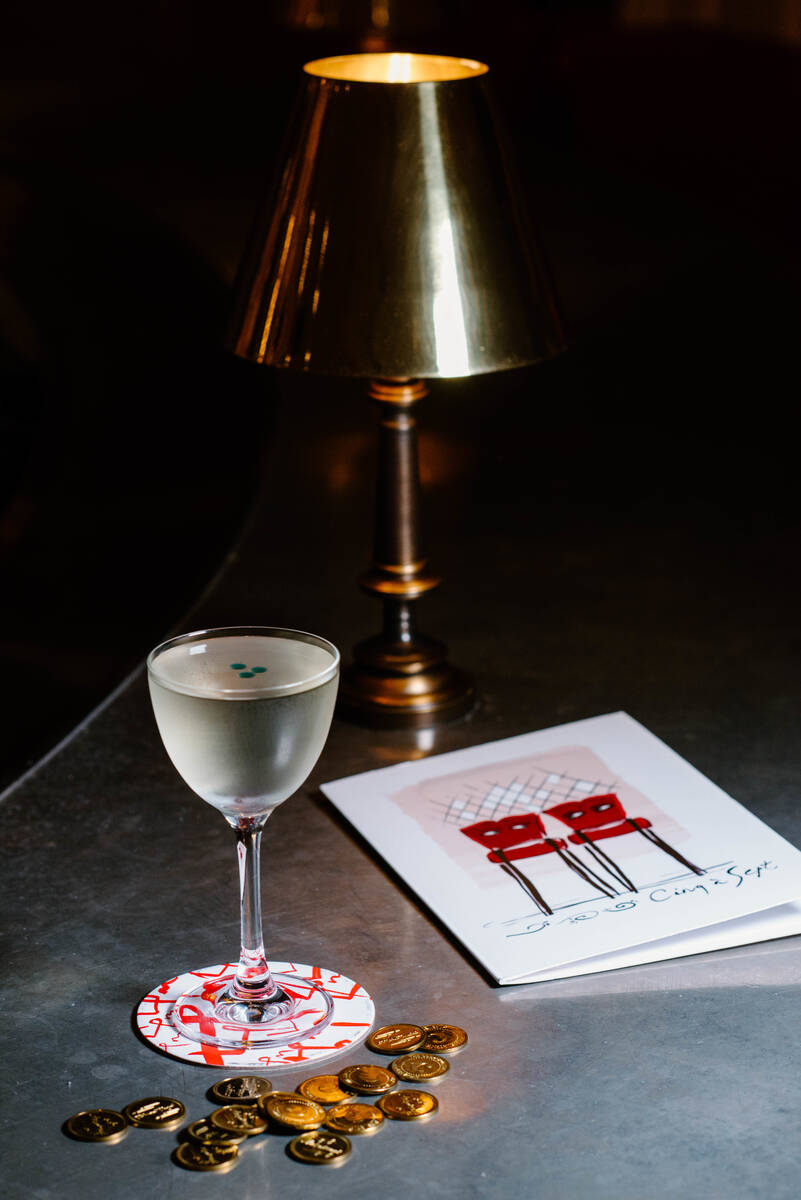A Pablo cocktail from the Cinq à Sept menu at LPM Restaurant & Bar in The Cosmopolitan on the ...
