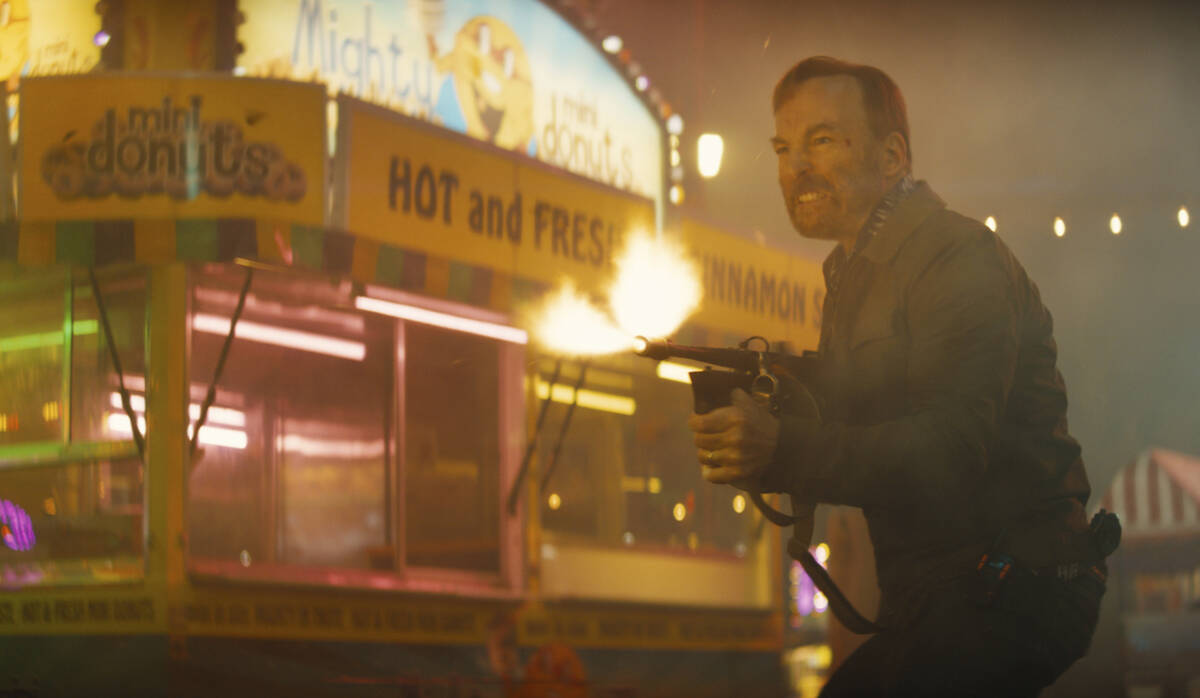 This image released by Universal Pictures shows Bob Odenkirk as Hutch Mansell in "Nobody 2 ...