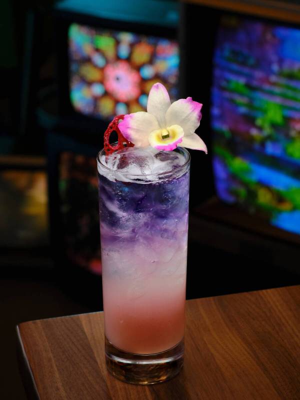 A Sakura Collins from Pachi-Pachi, a cocktail bar and listening lounge opening Aug. 22, 2025, i ...