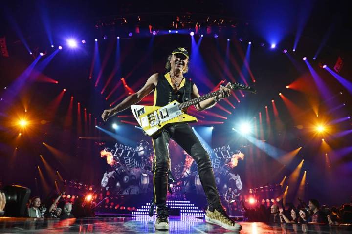 Guitarist Matthias Jabs of the Scorpions performs during Scorpions – Coming Home to Las Vegas ...