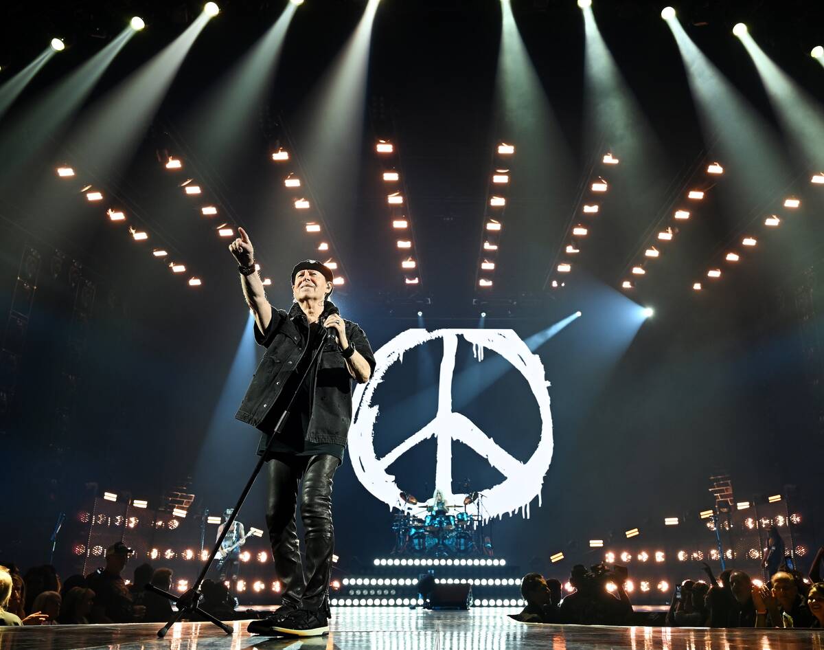 Singer Klaus Meine of the Scorpions performs during Scorpions – Coming Home to Las Vegas 60th ...