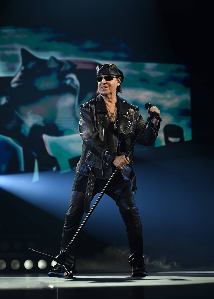 Singer Klaus Meine of the Scorpions performs during Scorpions – Coming Home to Las Vegas 60th ...