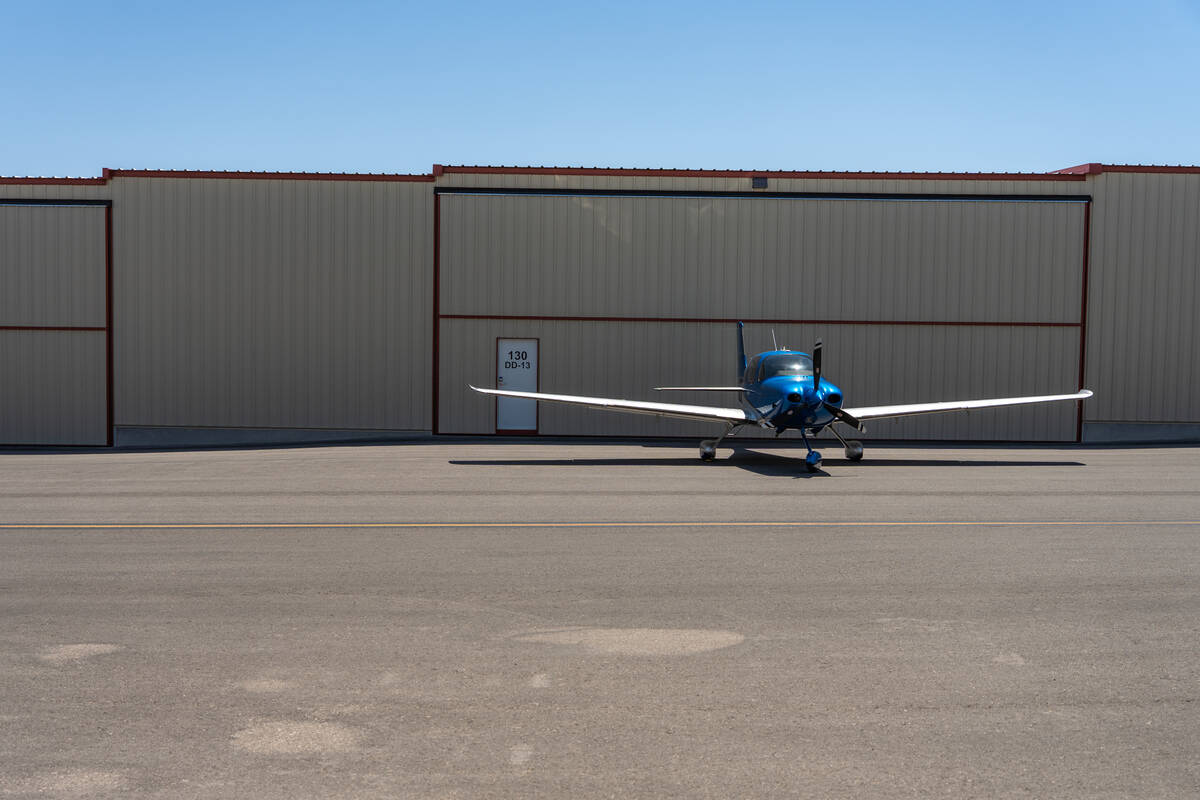 Aircrafts sit near All In Aviation’s hangars, a leading flight school and aircraft renta ...