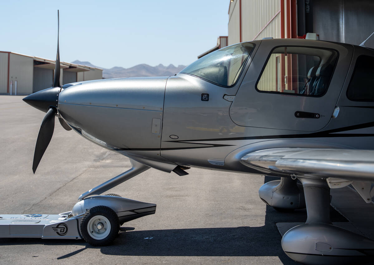 Aircrafts sit near All In Aviation’s hangars, a leading flight school and aircraft renta ...