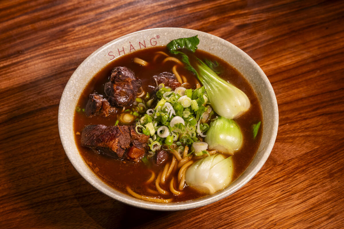 Beef noodle soup from Shàng Artisan Noodle, a Top 100 Las Vegas restaurant, which is planning ...