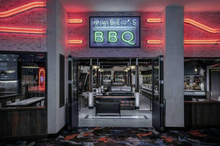 The exterior of Mabel's BBQ at The Palms, now known as Mabel's Bar & Q, is seen at the property ...