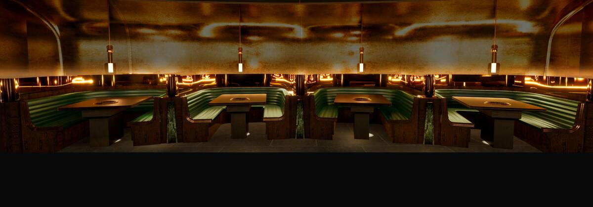 A rendering of a dining niche at Cote Vegas, a Korean steakhouse planned to open in October 202 ...