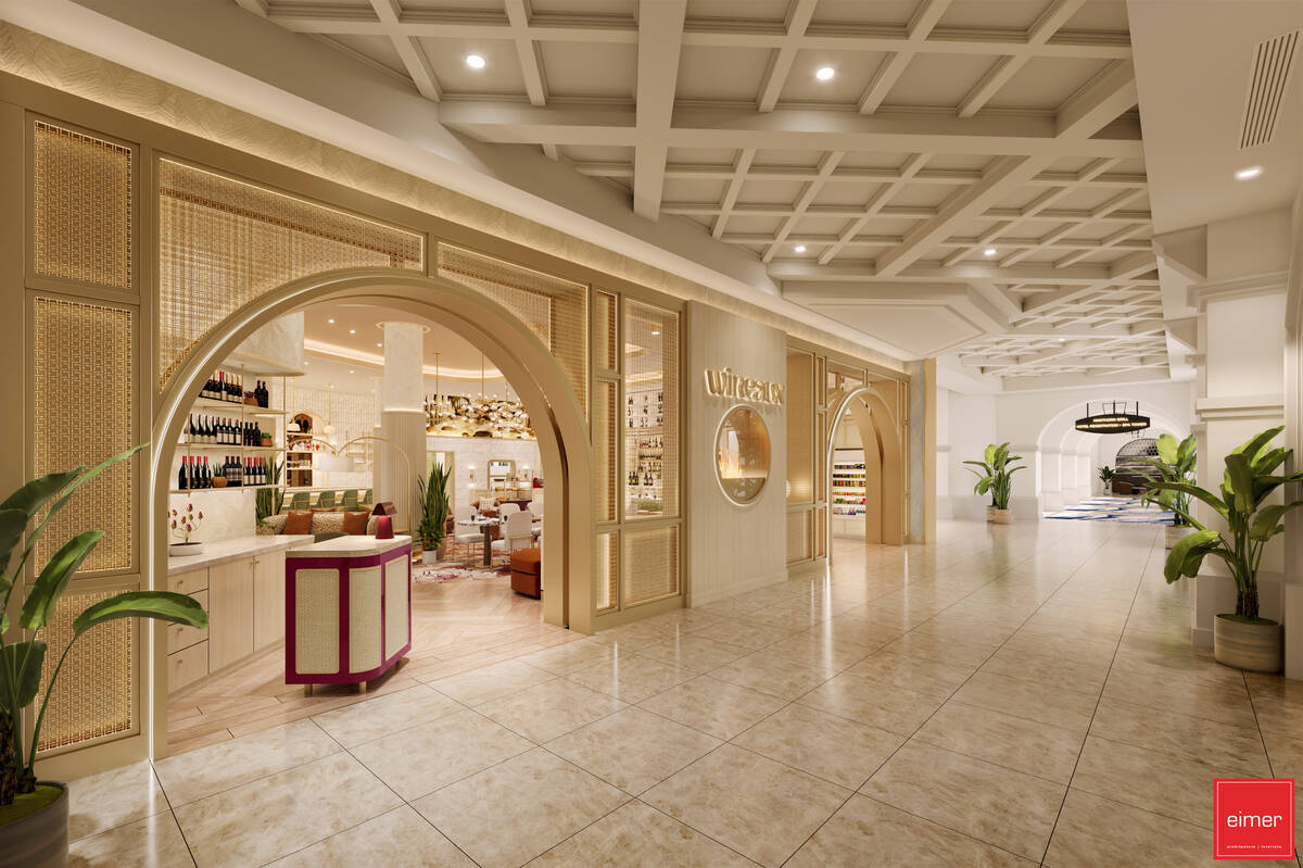 A rendering of the entrance to Wineaux wine bar and shop set to open in October 2025 at JW Marr ...