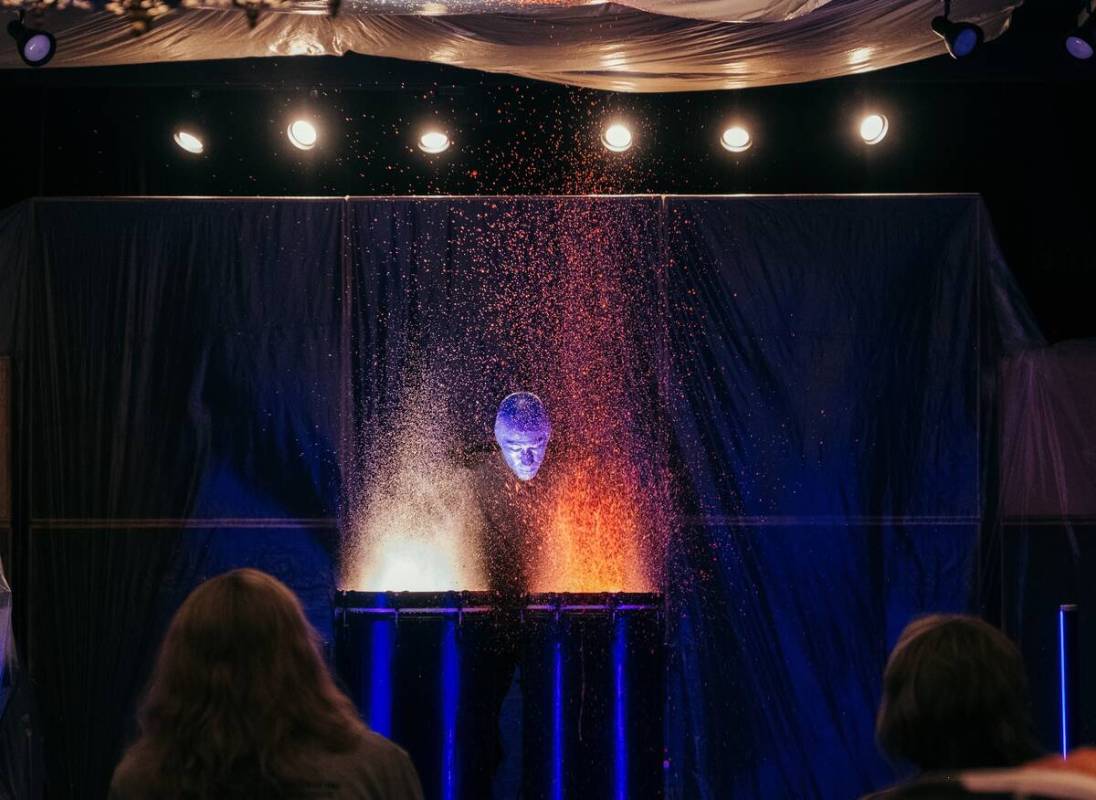 Matt Ramsey of the Blue Man Group is shown in his scene in “Spinal Tap II: The End Continues, ...