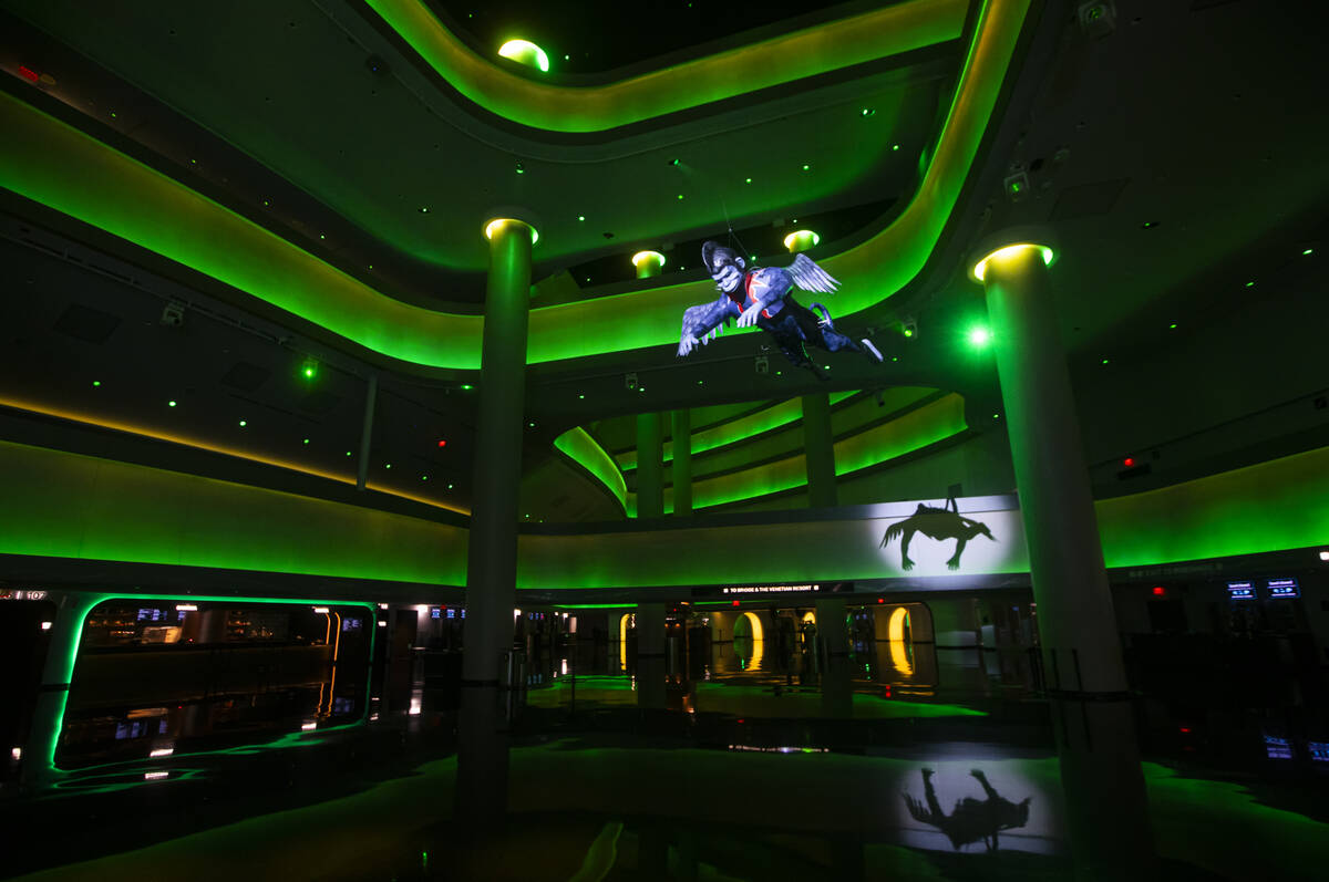 A view of the atrium at Sphere for "The Wizard of Oz" experience on Thursday, Aug. 21 ...