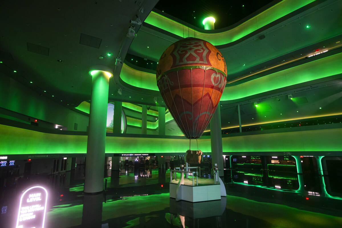 A view of the atrium at Sphere for "The Wizard of Oz" experience on Thursday, Aug. 21 ...