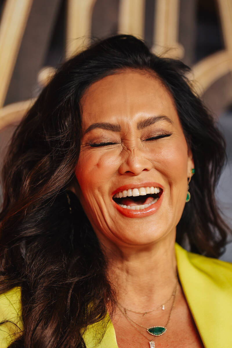 Tia Carrere on a red carpet at the world premiere of “Wizard of Oz” at the Sphere ...