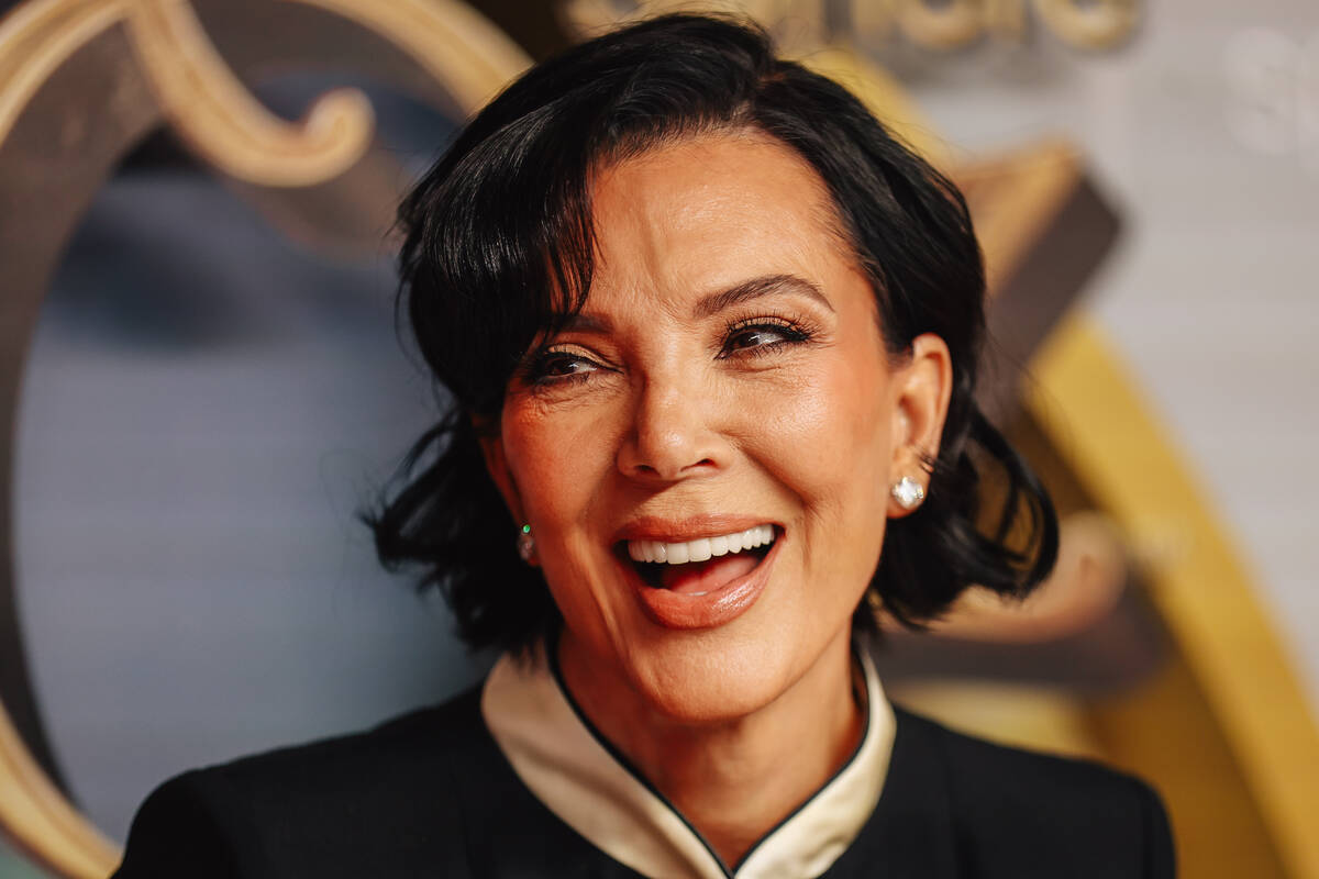 Kris Jenner on a red carpet at the world premiere of “Wizard of Oz” at the Sphere ...