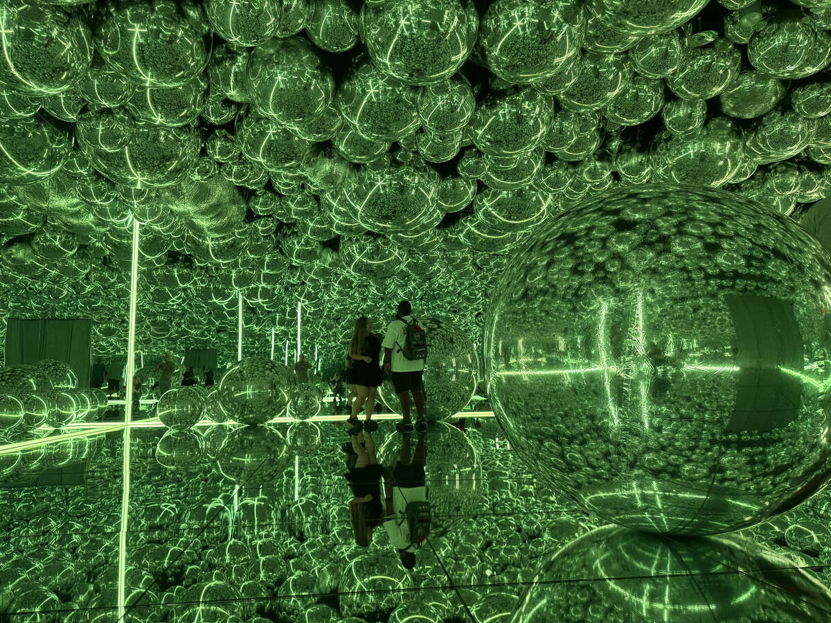 The "Sphere Symphony" infinity room at the Infinity Museum, which opened Thursday, Aug. 28, 202 ...