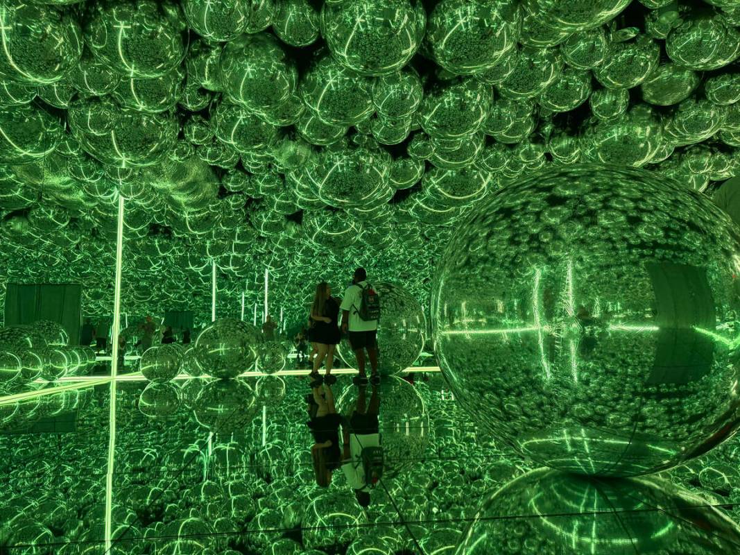 The "Sphere Symphony" infinity room at the Infinity Museum, which opened Thursday, Aug. 28, 202 ...