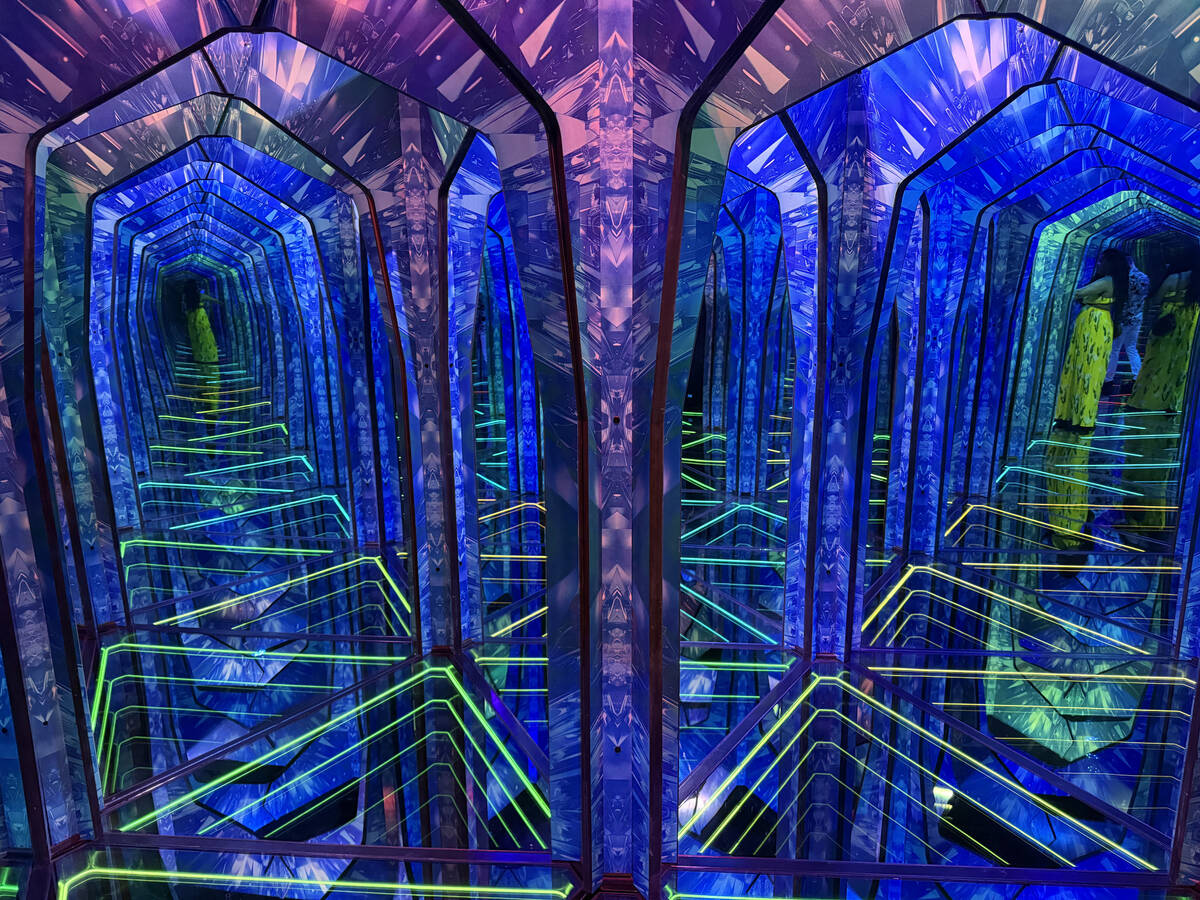 The "Mirror Maze" at the Infinity Museum, which opened Thursday, Aug. 28, 2025 at Boulevard Mal ...